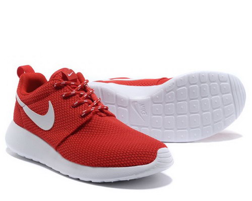 Nike Roshe Run Womenss Shoes Breathable For Summer Red White Reduced
